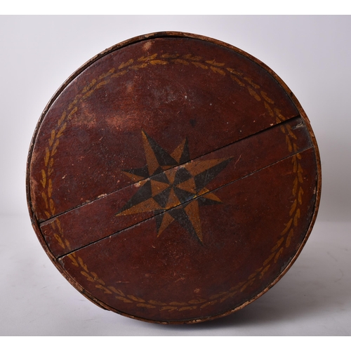 482 - A large 19th century Victorian shipping spice barrel of slatted wood construction with circular lid,... 