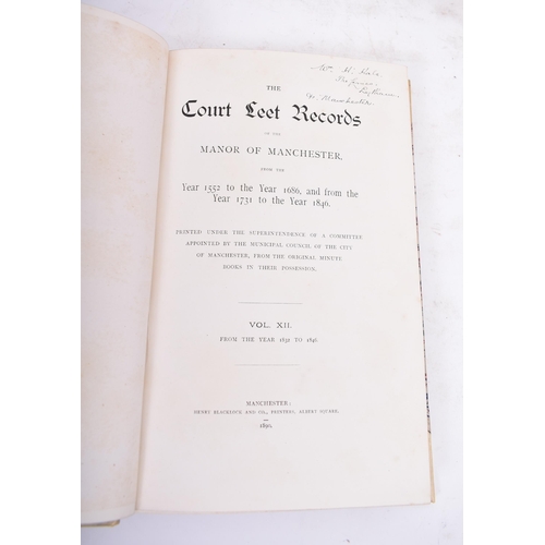 62 - 1884 - The Court Leet Records of the Manor of Manchester from the year 1552 & 1891 - The Constables'... 