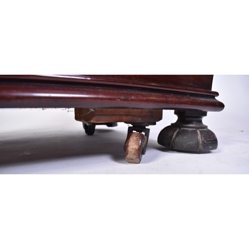 72 - A 19th century William IV large mahogany wine cooler of sarcophagus shape. The cooler with a clean, ... 