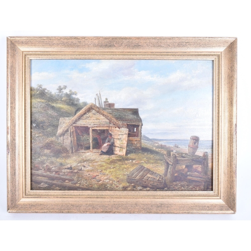 83 - J. B. Surgey (c.1851-1883) - A 19th century oil on board landscape painting by artist J. B. Surgey. ... 