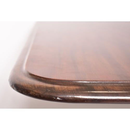 9 - A late 18th century George III solid mahogany tilt top breakfast table. Raised on reeded splayed leg... 