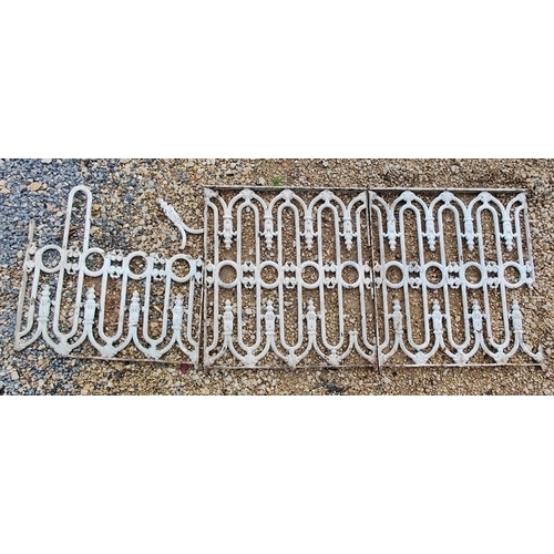 298 - A selection of 19th century Victorian architectural salvage cast iron exterior wall grating / fences... 