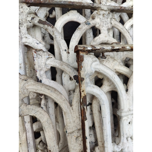 298 - A selection of 19th century Victorian architectural salvage cast iron exterior wall grating / fences... 