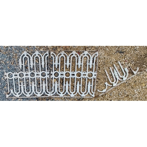 298 - A selection of 19th century Victorian architectural salvage cast iron exterior wall grating / fences... 