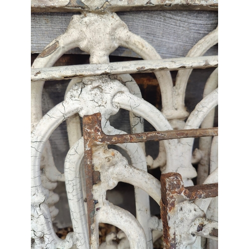 298 - A selection of 19th century Victorian architectural salvage cast iron exterior wall grating / fences... 