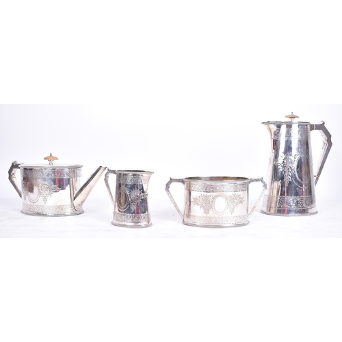 304 - Elkington & Co. - an early 20th century silver plated tea service produced by Elkington & Co. The lo... 