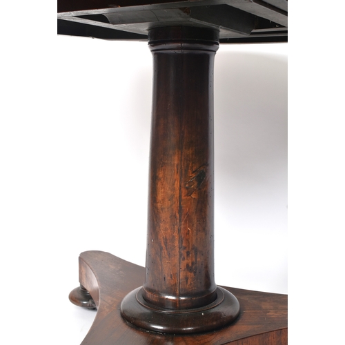 315 - A William IV mid 19th century circa 1850s rosewood breakfast circular table. The table having a soli... 