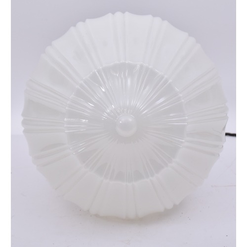 412 - An early 20th century milk glass neo-classical electrolier - ceiling lantern lamp light. The light h... 