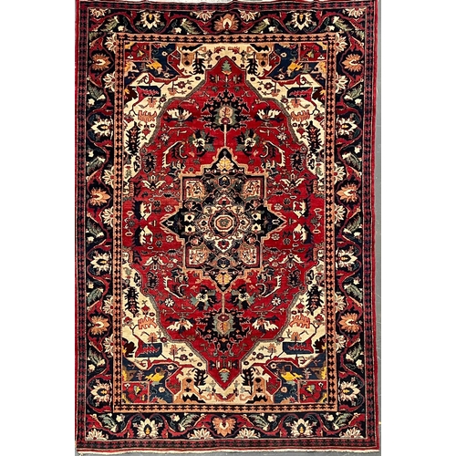 420 - A early 20th century Persian Islamic Ardebil cork wool floor carpet rug. The rug having central grad... 