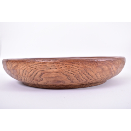 2 - A 20th century original Robert ' Mouseman ' Thompson of Kilburn large pedestal bowl. The hand carved... 