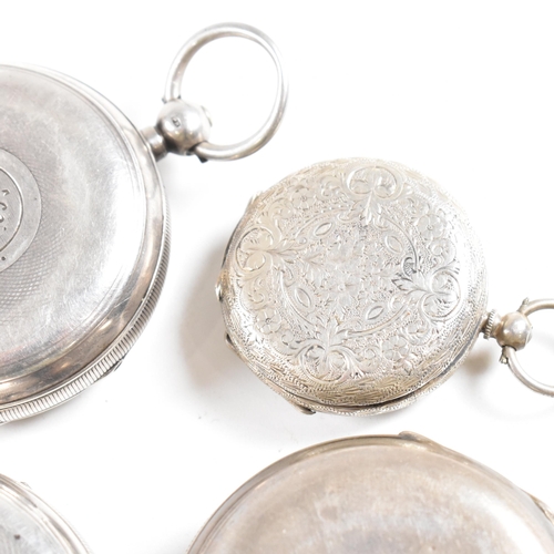 138 - A collection  of 4 silver & 925/935 hallmarked pocket watch cases. Marked 925, sponsors mark HS, Bir... 