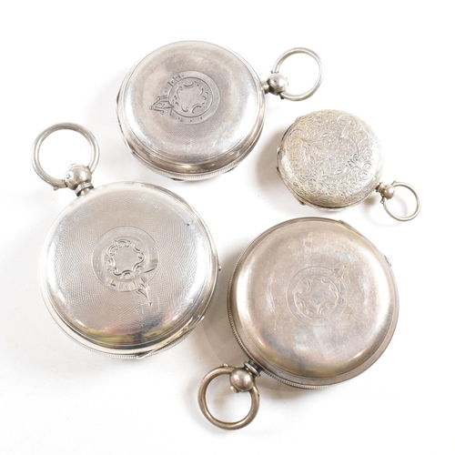 138 - A collection  of 4 silver & 925/935 hallmarked pocket watch cases. Marked 925, sponsors mark HS, Bir... 