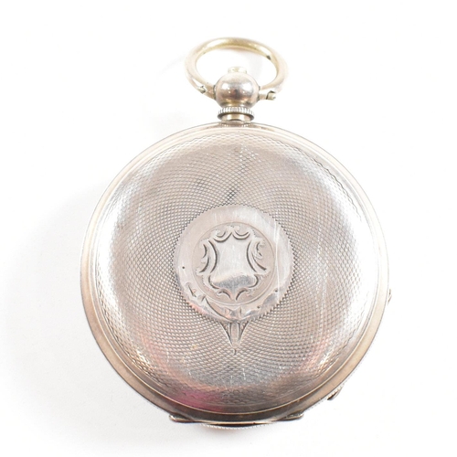 157 - An open faced silver 925 pocket watch  by H Samuel of Manchester. Stamped 925, sponsors mark HS with... 