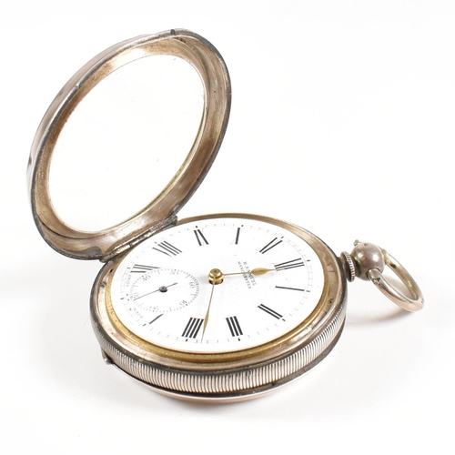 157 - An open faced silver 925 pocket watch  by H Samuel of Manchester. Stamped 925, sponsors mark HS with... 