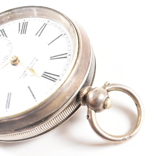 157 - An open faced silver 925 pocket watch  by H Samuel of Manchester. Stamped 925, sponsors mark HS with... 