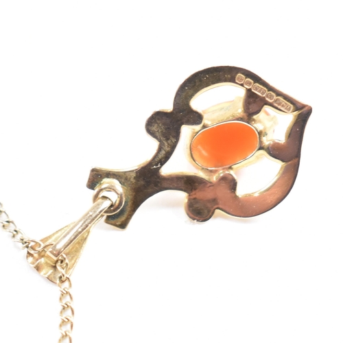 168 - A 9ct gold and cameo pendant necklace. The chain marked 9ct the cameo hallmarked Birmingham. Weight ... 