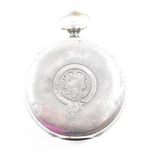 177 - A 19th century open faced hallmarked silver pocket watch by John Bell. Chester hallmarked for 1891 w... 