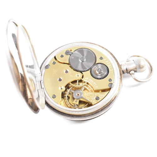 181 - An open faced silver hallmarked pocket watch  by Kemp Bros Union St, Bristol. Hallmarked Birmingham ... 