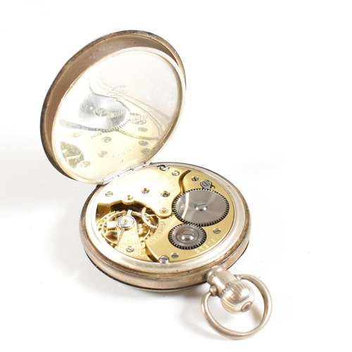 181 - An open faced silver hallmarked pocket watch  by Kemp Bros Union St, Bristol. Hallmarked Birmingham ... 