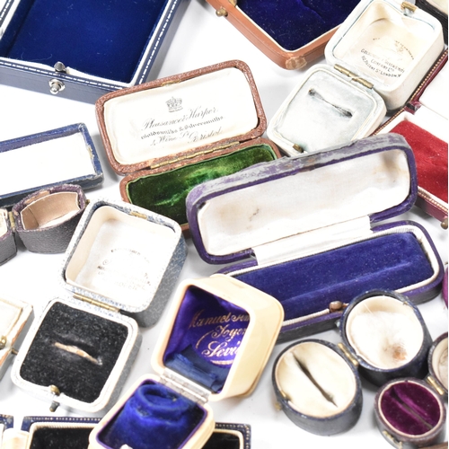 187 - A collection of assorted jewellery boxes. The boxes to include James Ramsay,  S B Beckett, Miller & ... 