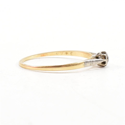 194 - A hallmarked 18ct gold and diamond solitaire ring. The ring hallmarked Birmingham. Weight 2.1g. Size... 