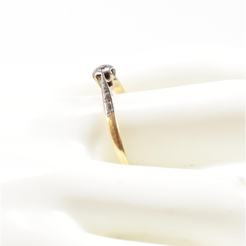 194 - A hallmarked 18ct gold and diamond solitaire ring. The ring hallmarked Birmingham. Weight 2.1g. Size... 