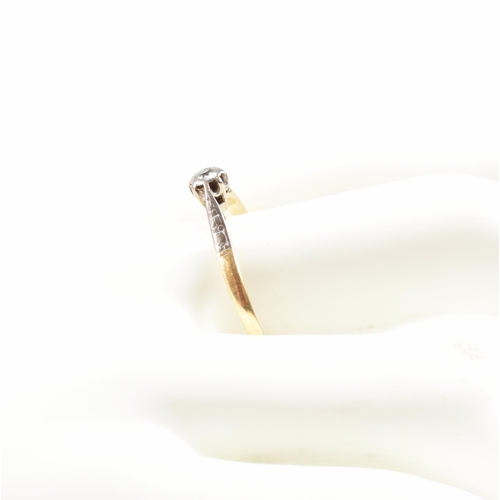 194 - A hallmarked 18ct gold and diamond solitaire ring. The ring hallmarked Birmingham. Weight 2.1g. Size... 