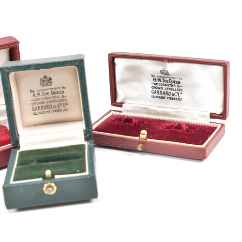 20 - A collection of three Garrard and Co Regents Street London jewellery boxes . The boxes to include gr... 