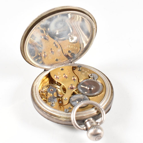 203 - An open faced silver hallmarked pocket watch  by Kemp Bros Union St, Bristol. Hallmarked Birmingham ... 