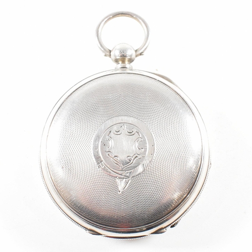 229 - A silver hallmarked open faced key wind pocket watch.  Birmingham hallmarked case with plain cartouc... 