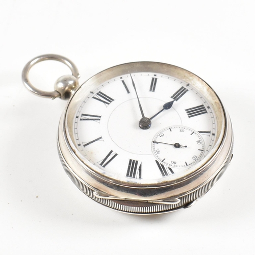 229 - A silver hallmarked open faced key wind pocket watch.  Birmingham hallmarked case with plain cartouc... 