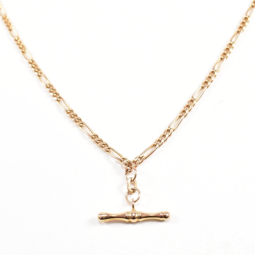 231 - A hallmarked 9ct gold watch chain necklace. Weight 4.3g. Measures 48cm. All weights, measurements an... 