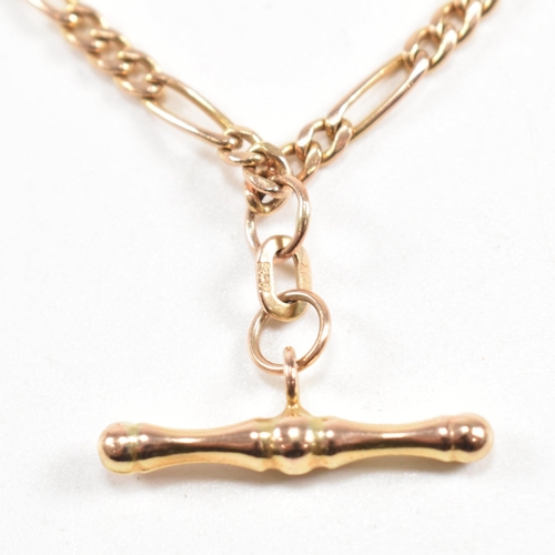 231 - A hallmarked 9ct gold watch chain necklace. Weight 4.3g. Measures 48cm. All weights, measurements an... 