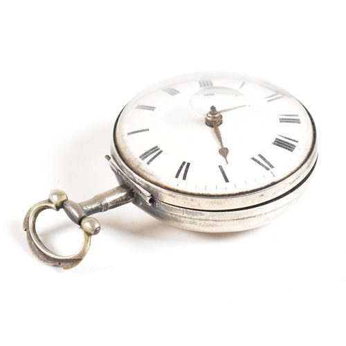 268 - A 19th century open faced fusee London hallmarked silver pocket watch by J Johnson of London. Hallma... 