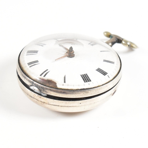 268 - A 19th century open faced fusee London hallmarked silver pocket watch by J Johnson of London. Hallma... 