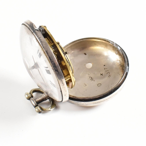 268 - A 19th century open faced fusee London hallmarked silver pocket watch by J Johnson of London. Hallma... 