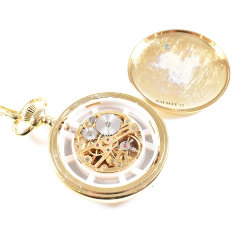 284 - Limited edition 138 / 2012 quarter sovereign 22ct inset coin full hunter pocket watch. The hunter po... 