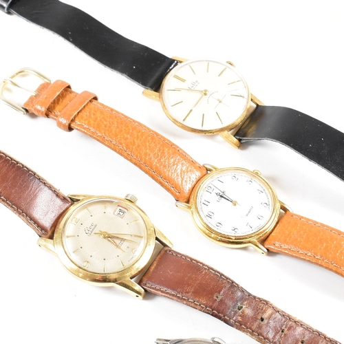 290 - A mid century Elco automatic 17 jewels incabloc gentleman's wristwatch set to brown leather strap. T... 