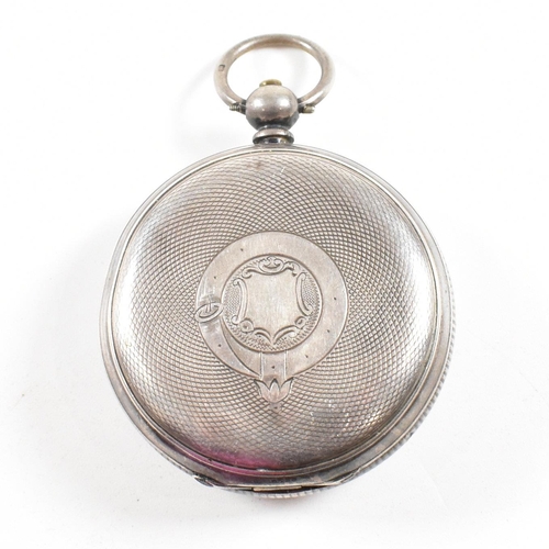 298 - A silver hallmarked open faced pocket watch. Hallmarked Birmingham, sponsors mark FM with bale atop,... 