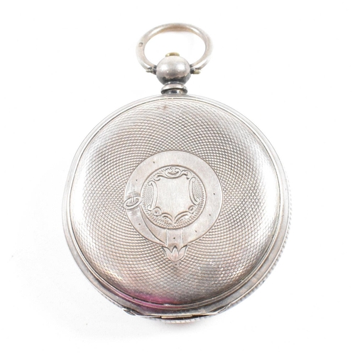 298 - A silver hallmarked open faced pocket watch. Hallmarked Birmingham, sponsors mark FM with bale atop,... 