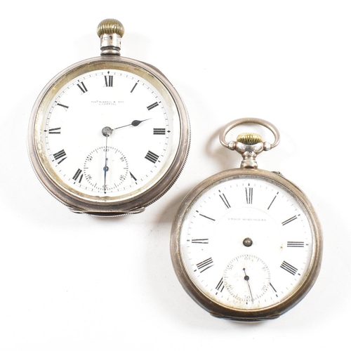 319 - A silver hallmarked open faced pocket watch by Thomas Russell & Son Liverpool. Plain hallmarked case... 