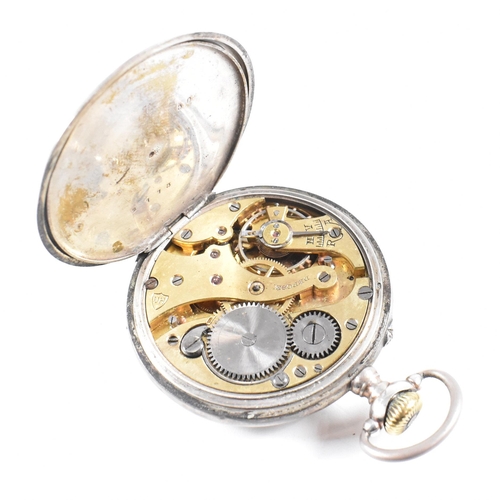 319 - A silver hallmarked open faced pocket watch by Thomas Russell & Son Liverpool. Plain hallmarked case... 