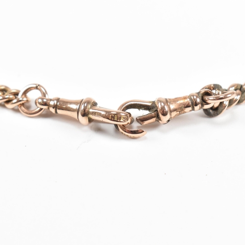 38 - Hallmarked 9ct gold Albert chain.  Hallmarked Birmingham. Maker H.S.S. Weight 45.6g Measures 42cm. O... 