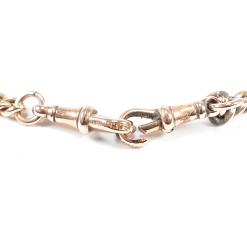 38 - Hallmarked 9ct gold Albert chain.  Hallmarked Birmingham. Maker H.S.S. Weight 45.6g Measures 42cm. O... 