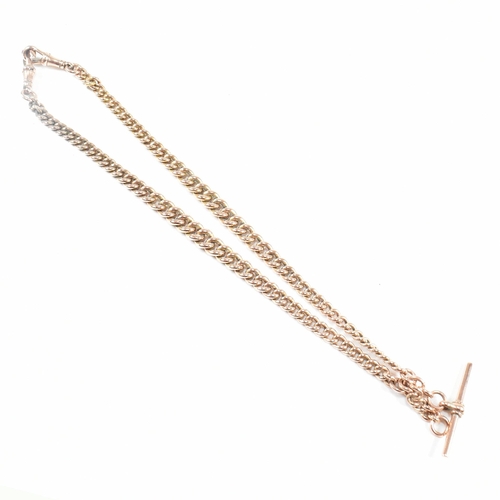 38 - Hallmarked 9ct gold Albert chain.  Hallmarked Birmingham. Maker H.S.S. Weight 45.6g Measures 42cm. O... 