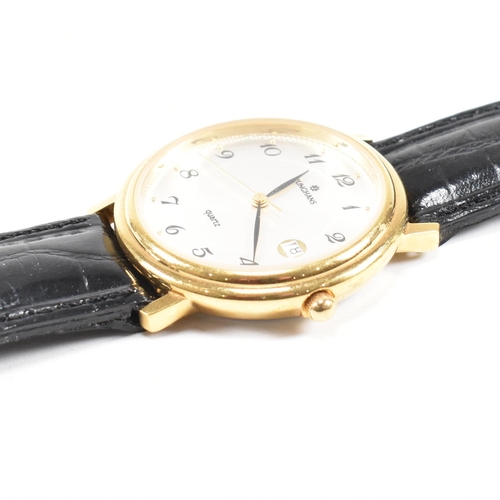 390 - A Junghans gentleman's gold plated wristwatch. Silvered dial with date aperture to 3 position. Arabi... 