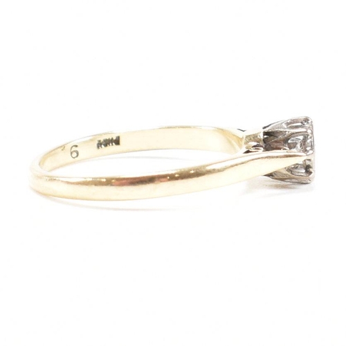 392 - A hallmarked 9ct gold and diamond solitaire ring. The ring hallmarked for London. Weight 1.7g. Size ... 