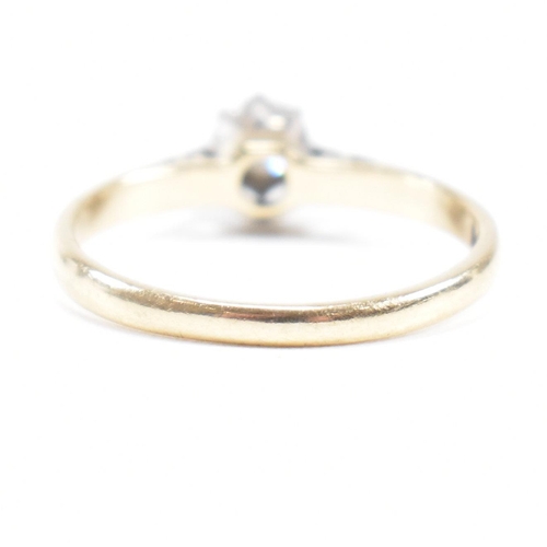 392 - A hallmarked 9ct gold and diamond solitaire ring. The ring hallmarked for London. Weight 1.7g. Size ... 