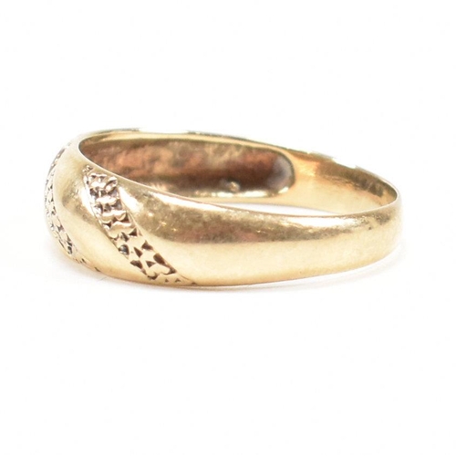 445 - A hallmarked 9ct gold dome ring. Weight 2.3g. Size Q. All weights, measurements and sizes are approx... 