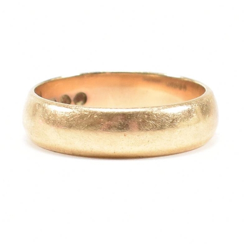 465 - A hallmarked 9ct gold band ring. Hallmarked London. Sponsors mark ACC – Albion. Total weight 6.4g. S... 